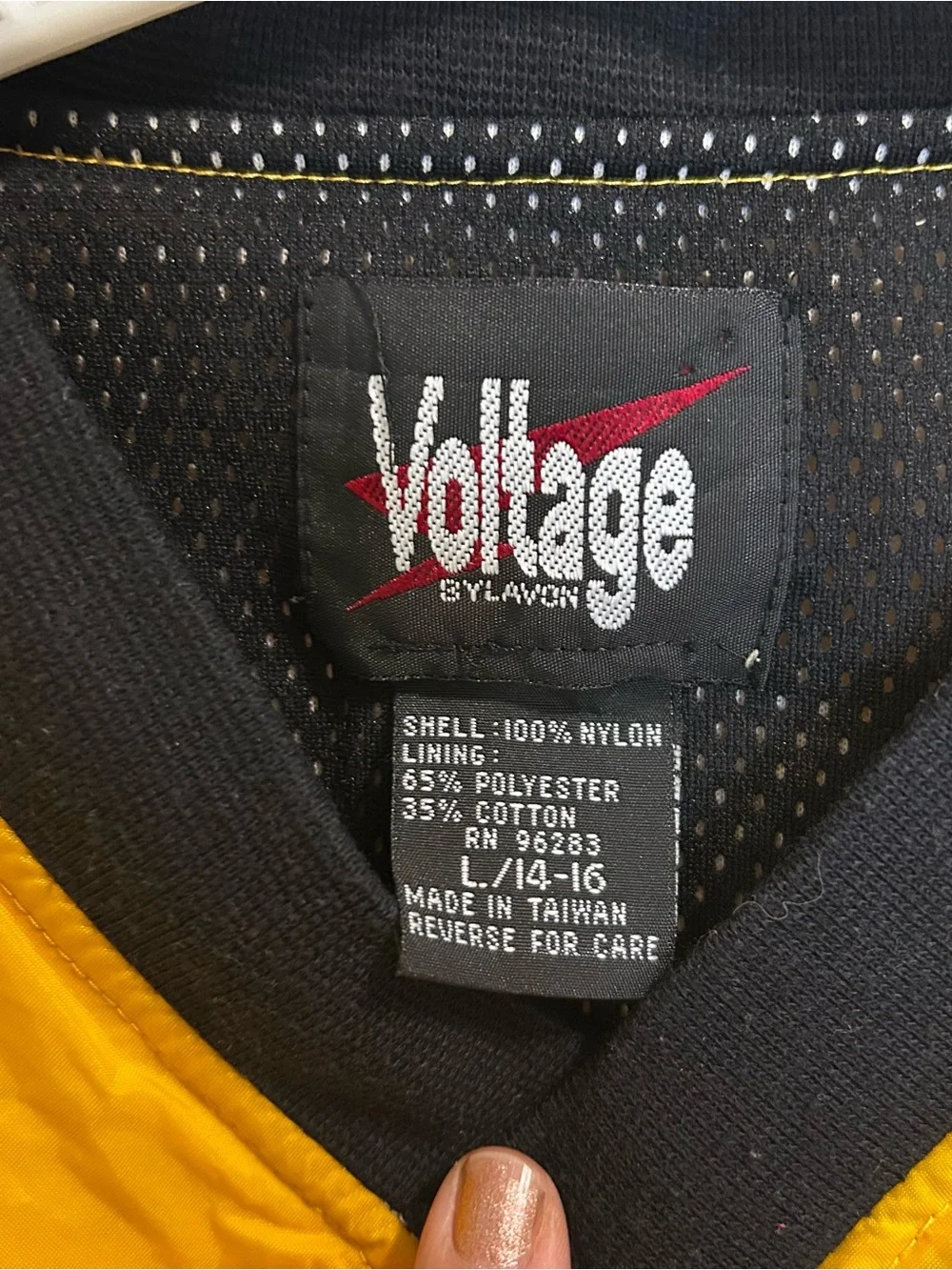 VTG. Yellow and Black V-Neck Pullover Jacket by Voltage.